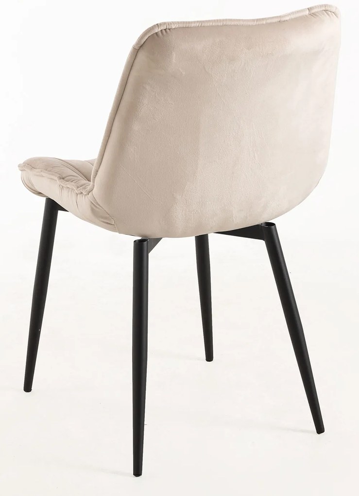 Set van 4 Miska fluwelen stoelen