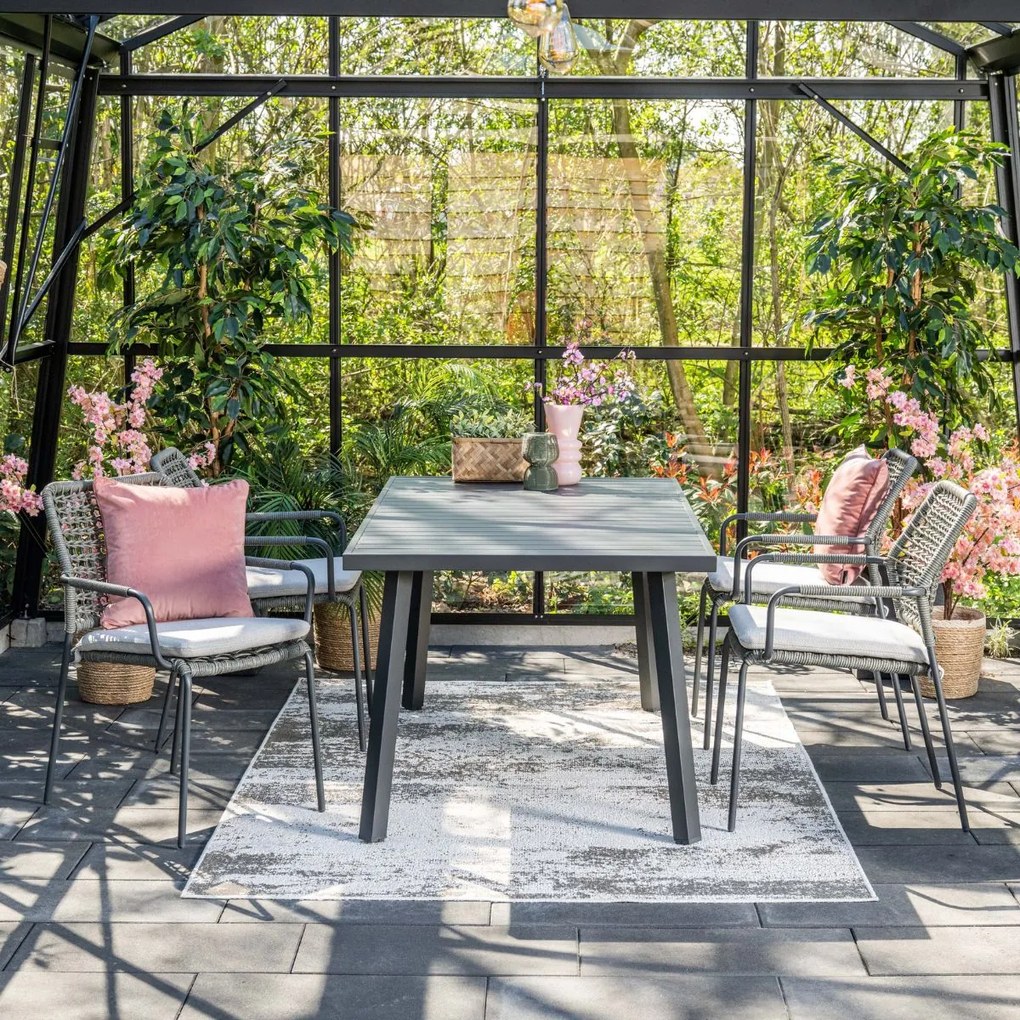 Garden Impressions Natas tuinstoel stapelbaar grijs - 4 stuks