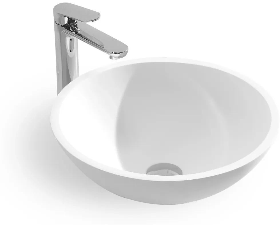 Saniclear New Stone solid surface waskom 41x15cm mat wit