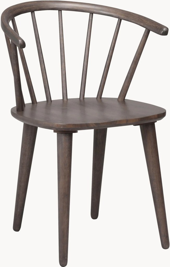 Houten eetstoelen Carmen van rubberhout, 2-delig