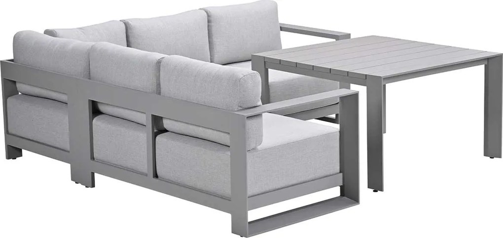 Garden Impressions Malakka lounge dining set 4-delig - taupe - valley sand