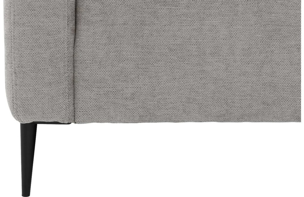 Goossens Zitmeubel Key West grijs, stof, 2-zits, modern design met ligelement rechts