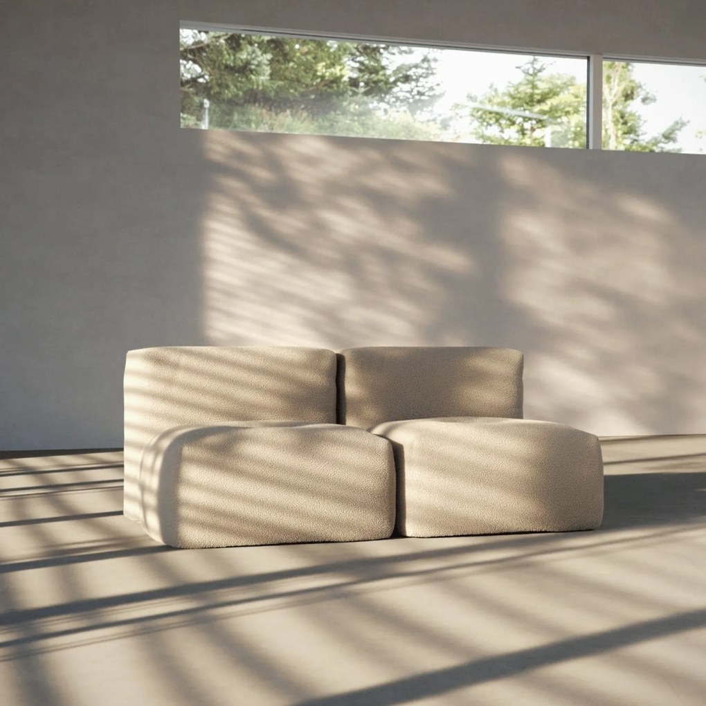 Soft Zitzak Indoor 2 Seater - Teddy Beige