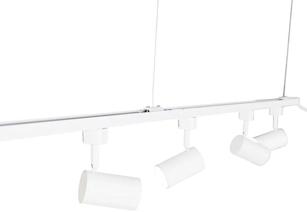 Modern hangend railsysteem met 5 spots wit 1-fase  - Iconic Jeana
