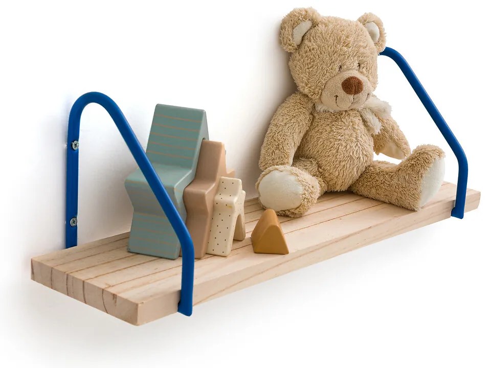 Wandplank in grenen en ijzer metaal L50 cm, Vinto