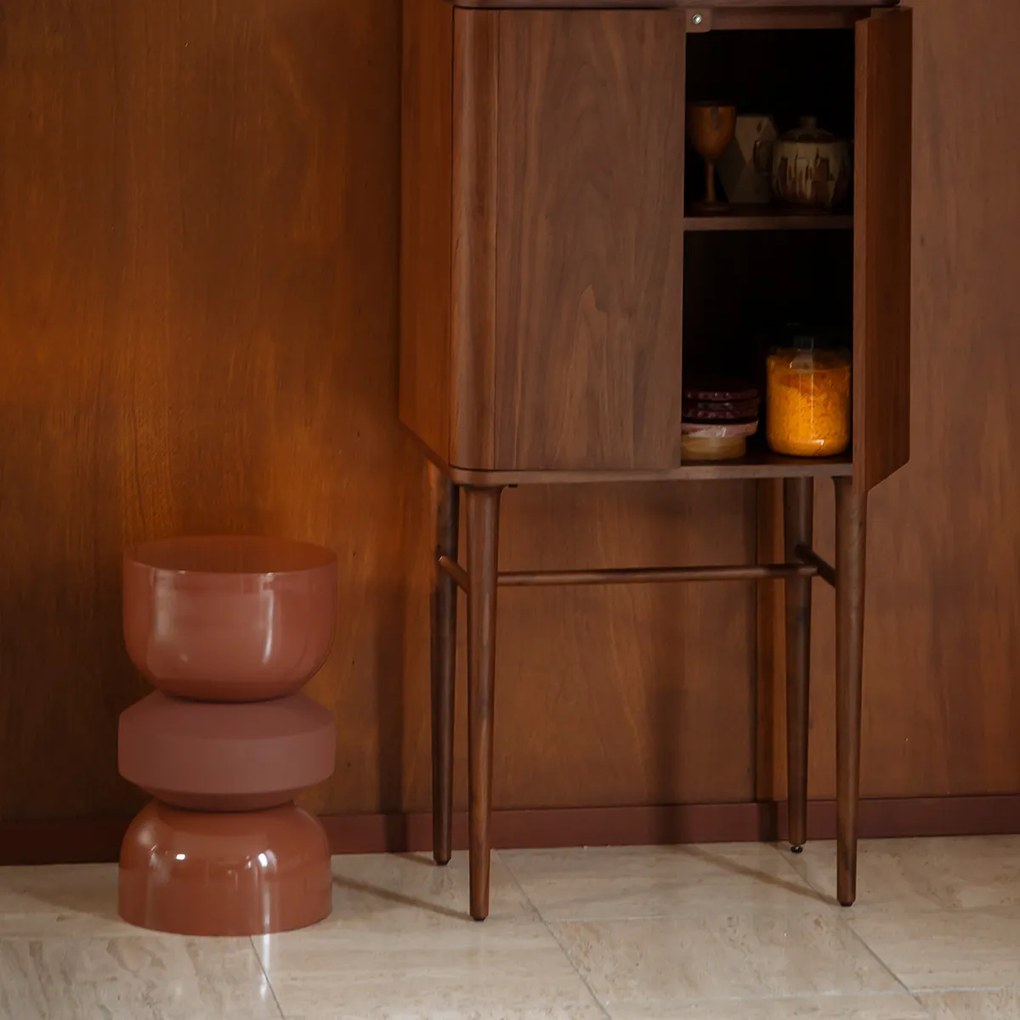 Dutchbone Apollo Terra Two-tone Bijzettafel Van Metaal - 29 X 29cm.