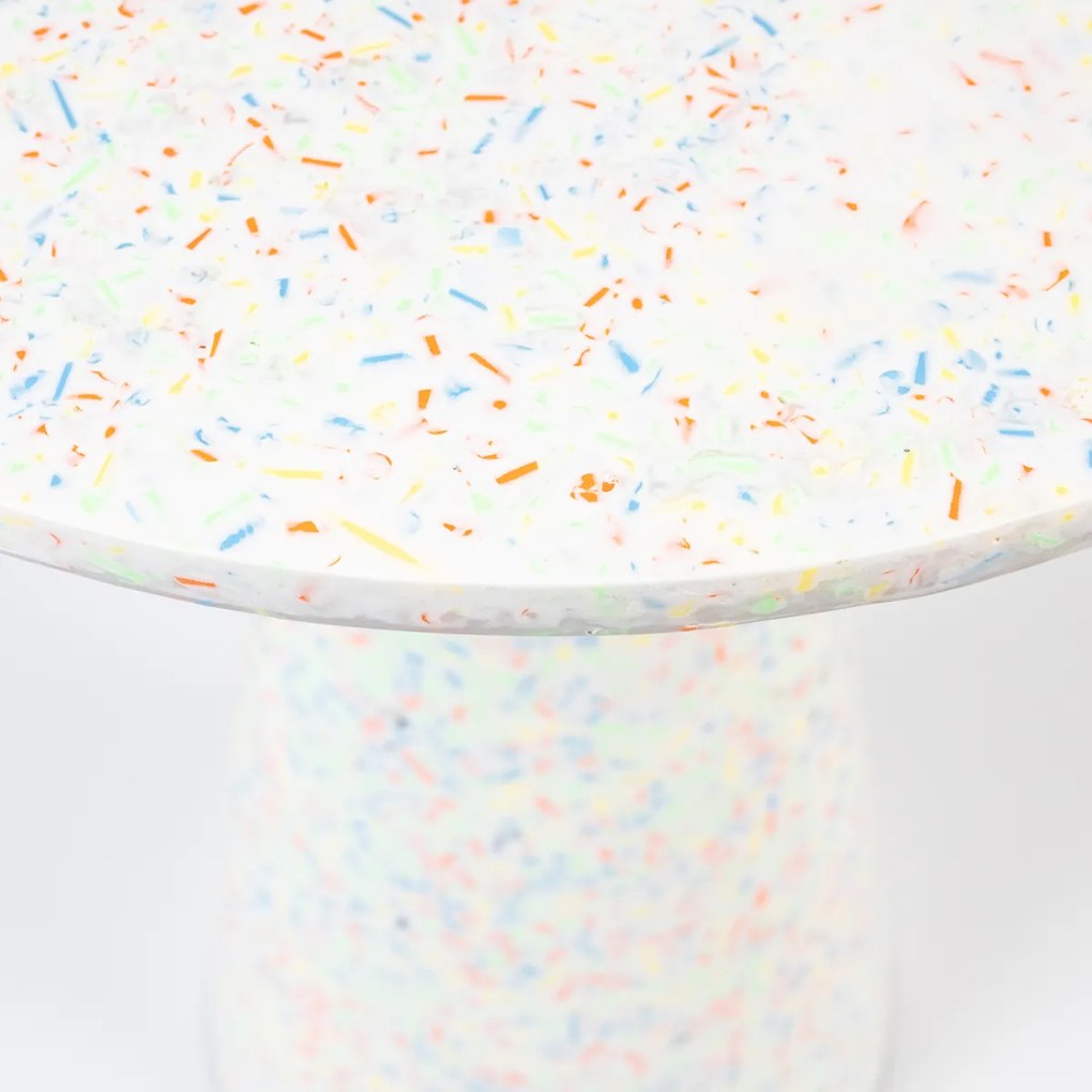 Zuiver Victoria Recycled Terrazzo Bijzettafel Medium - 40 X 40cm.