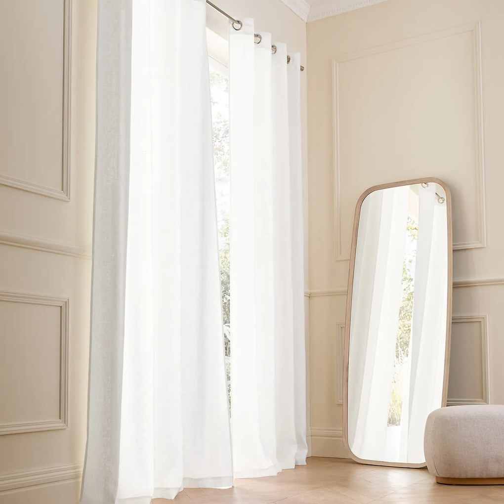 Gordijn in gewassen linnen met oogjes, Private