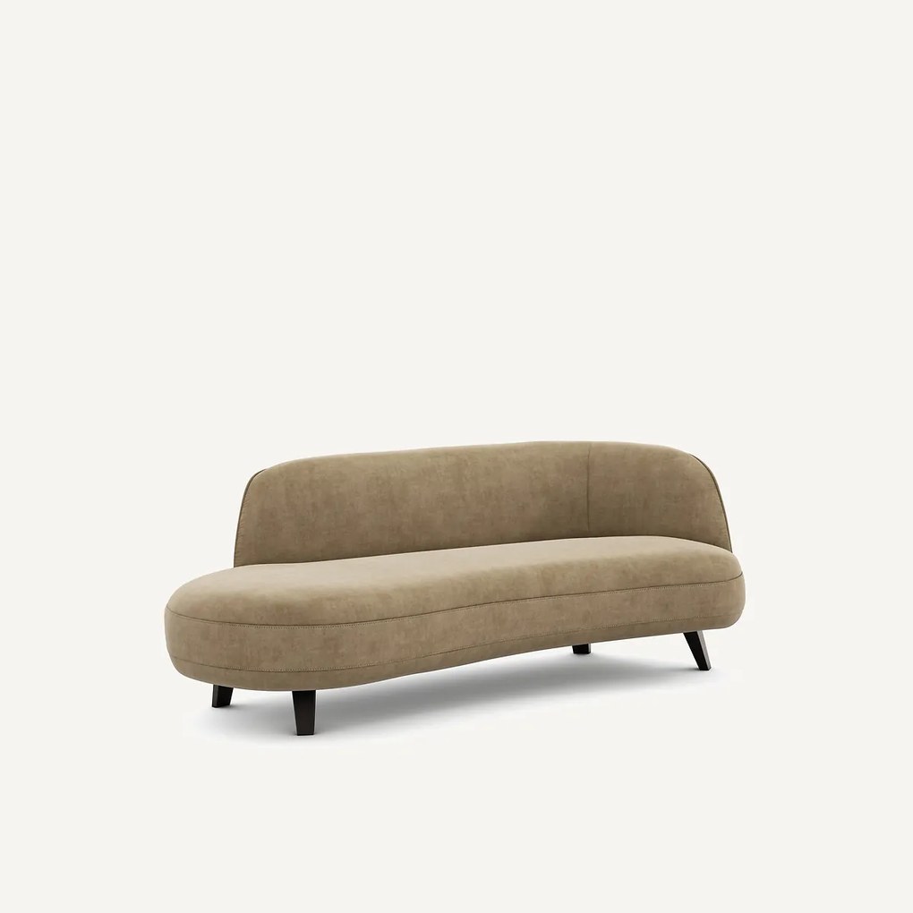 Sofa Dormeuse stonewashed fluweel, Rosebury, ontwerp Emmanuel Gallina