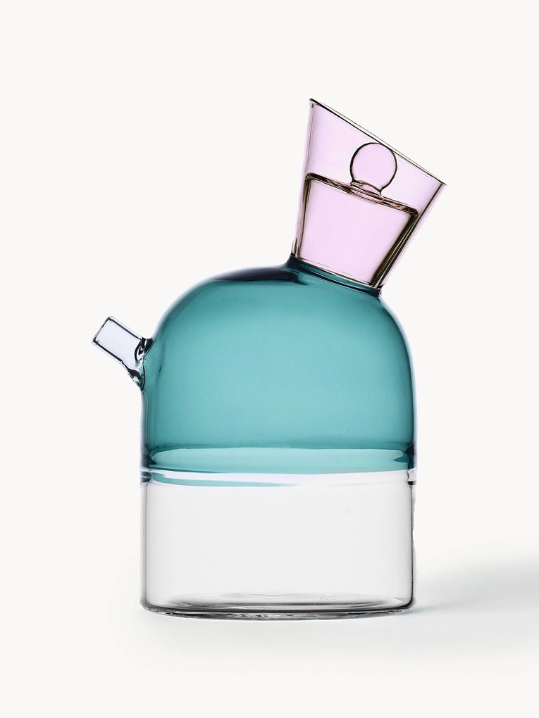 Handgemaakte azijn- en olie-fles Travasi van borosilicaatglas