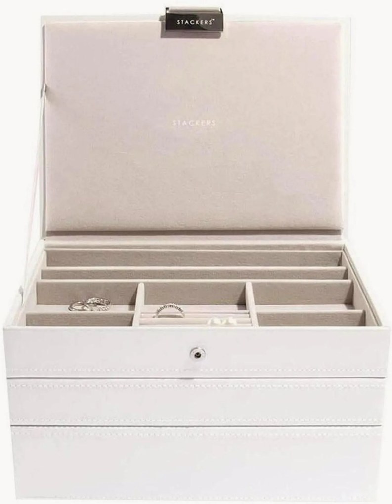 Sieradendoosjes Classic White & Silver, 3-delig