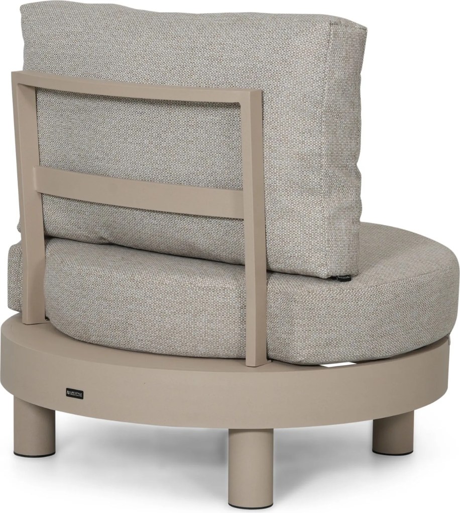 Stoel en Bank Loungeset 5 personen Aluminium Zand/Beige  Lifestyle Garden Furniture Organio/Mira