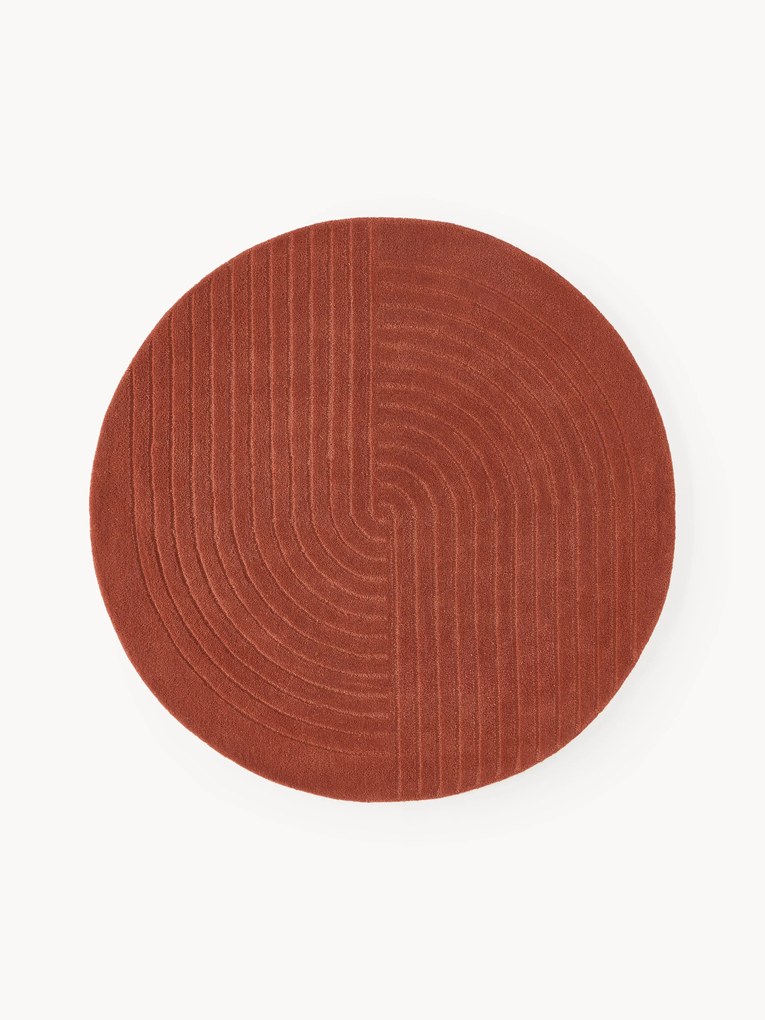 Rond wollen vloerkleed Mason, handgetuft