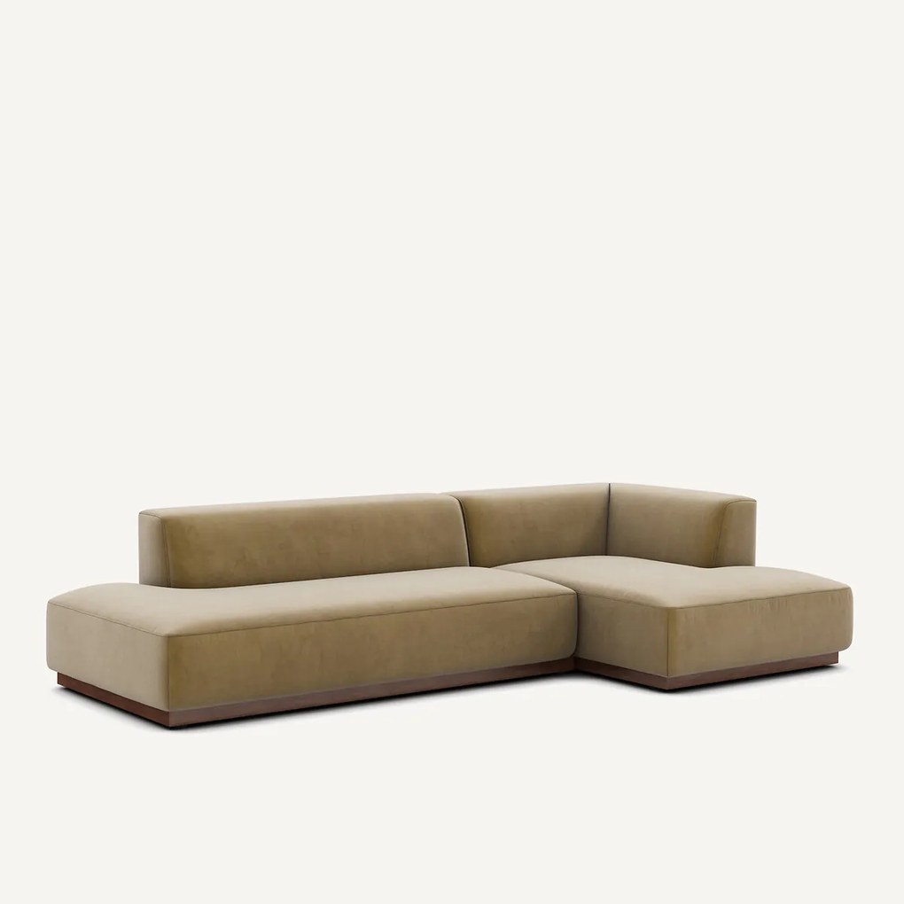 Rechter hoekbank XL in fluweel, Jacopo