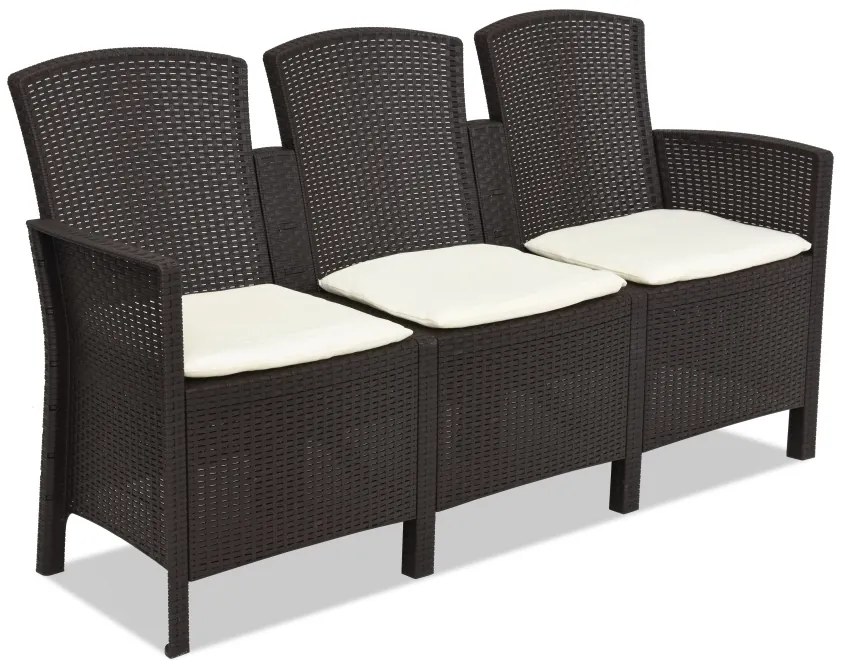 Technorattan 6-persoons set Lido bruin Bica