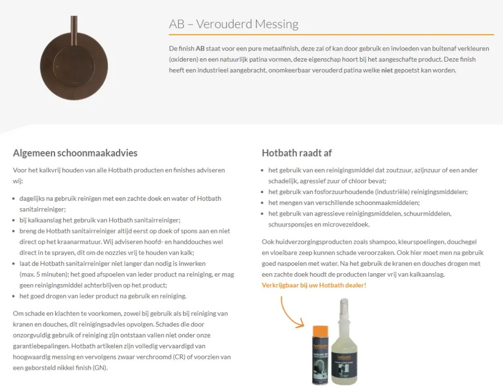 Hotbath Cobber Afbouwdeel Douchemengkraan Verouderd Messing CB131