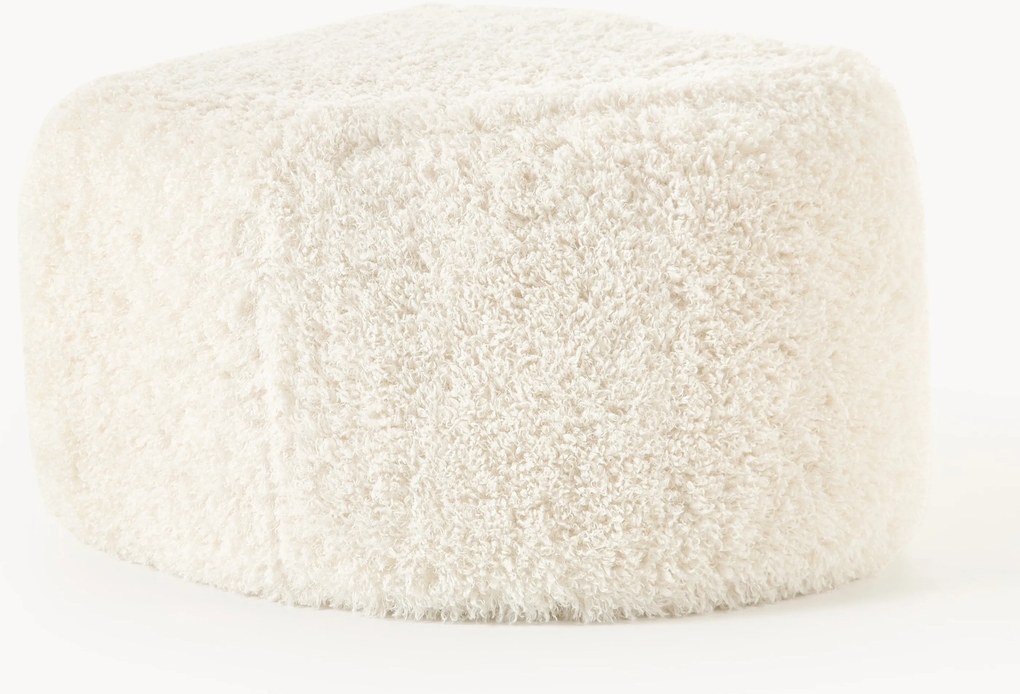 Ovale teddy poef Wolke