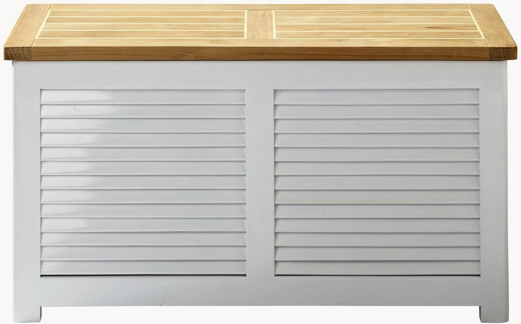 Handgemaakte opbergdoos Lago van mahoniehout met teakhouten deksel