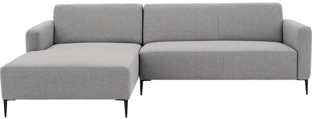 Goossens  Key West lichtgrijs, stof, 2,5-zits, modern design