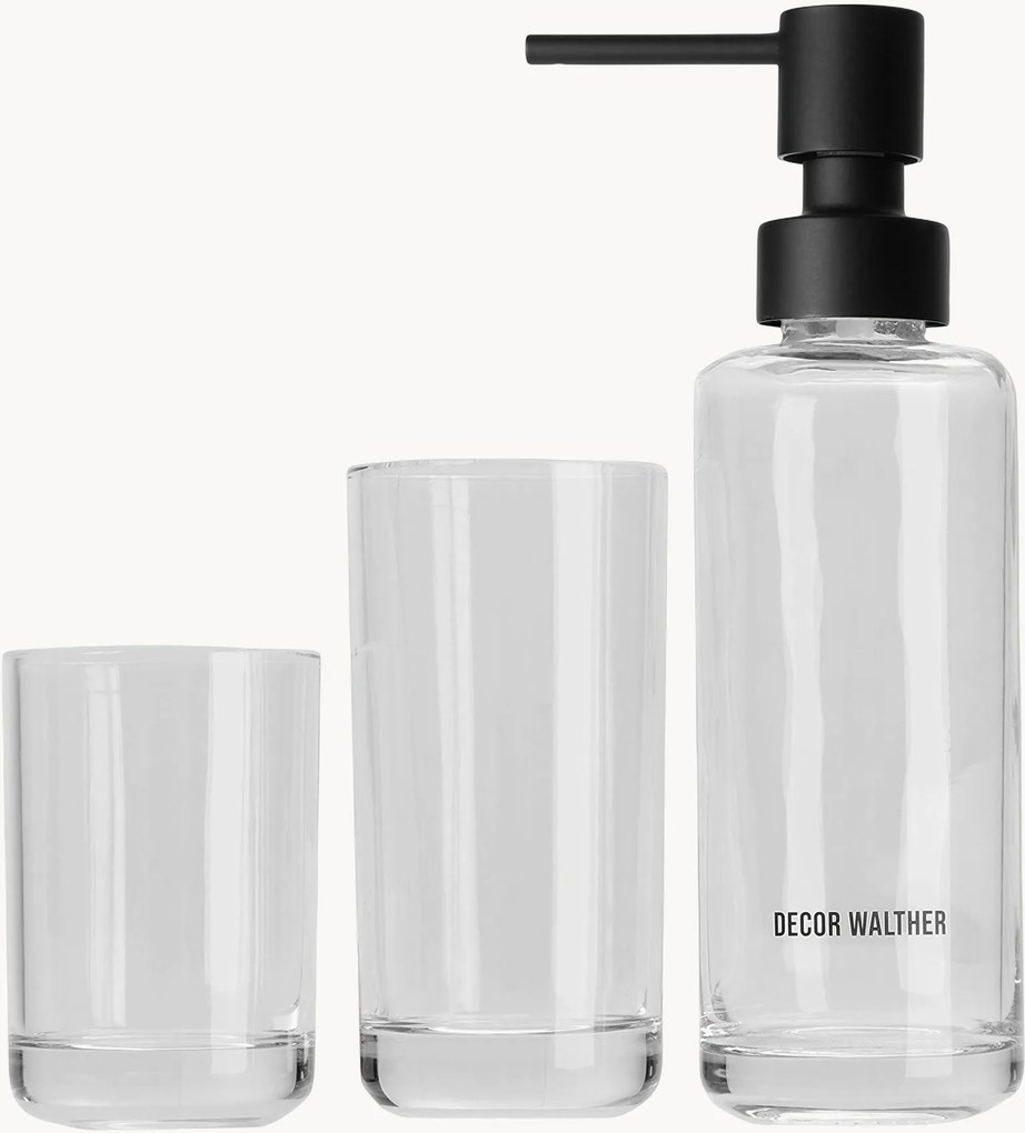 Zeepdispenser Pop Up met tandenborstelbekers, 3-delig