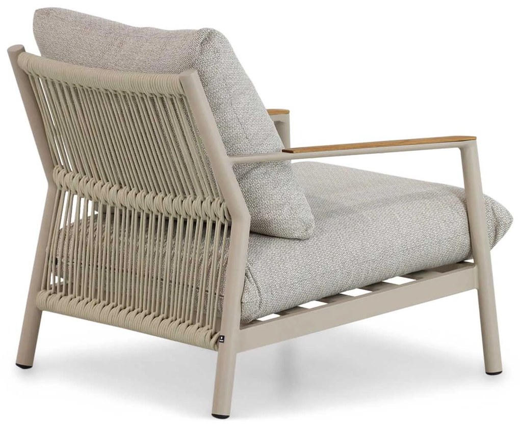 Tuinstoel Aluminium/teak Grijs-antraciet Coco Sevilla