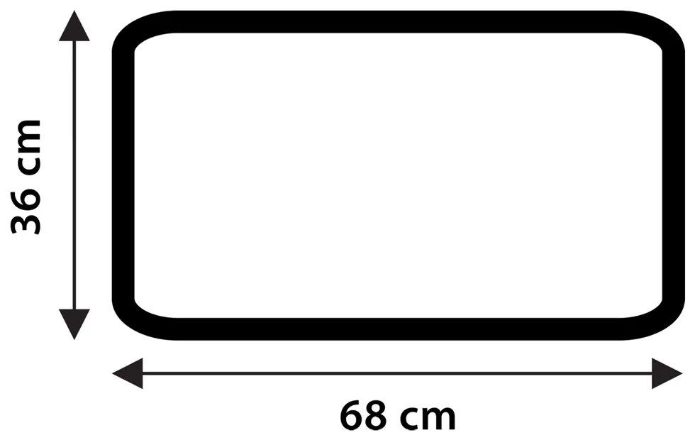 Differnz Tutus bad inlegmat 68x36cm antraciet