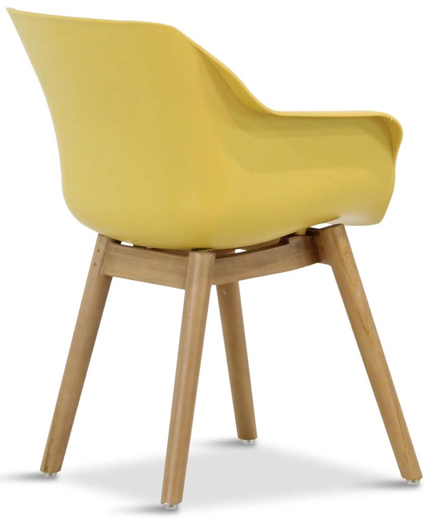 Tuinset Ronde Tuintafel 4 personen 120 cm Kunststof Geel  Hartman Sophie
