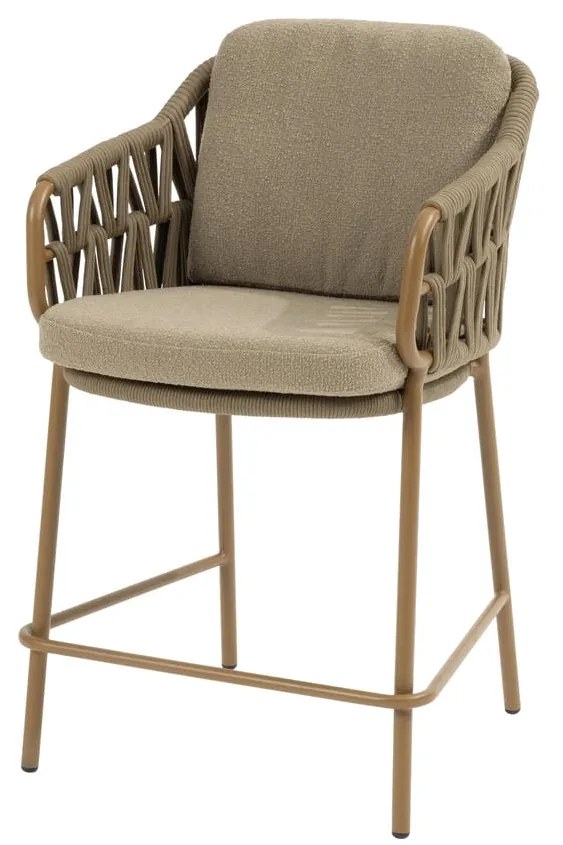 4 Seasons Outdoor Biarritz hoge tuinstoel amber Tuinstoel beige weerbestendig