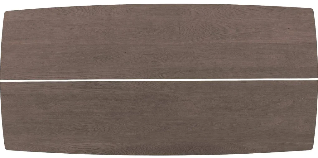 Goossens Excellent Eettafel Floyd, Semi rechthoekig 200 x 100 cm met split