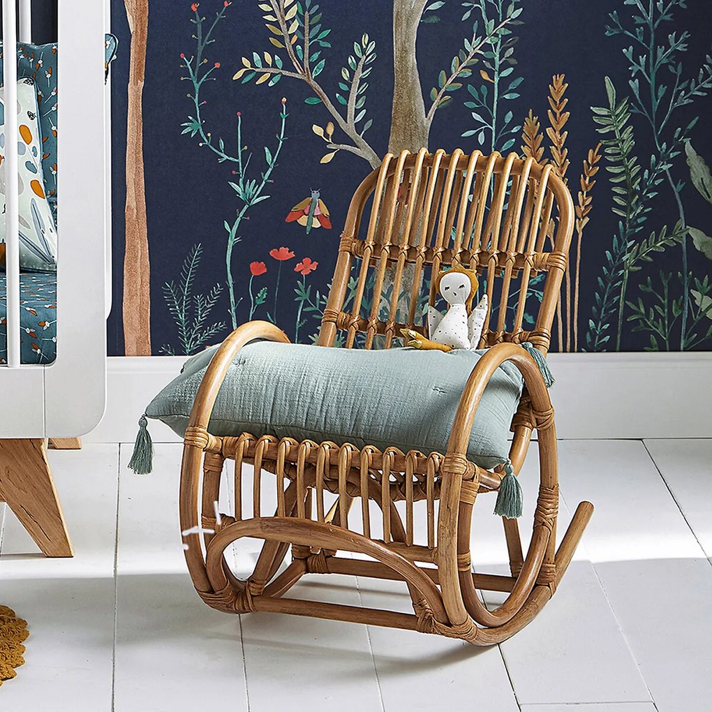 Rocking chair voor kinderen in rotan, Malu