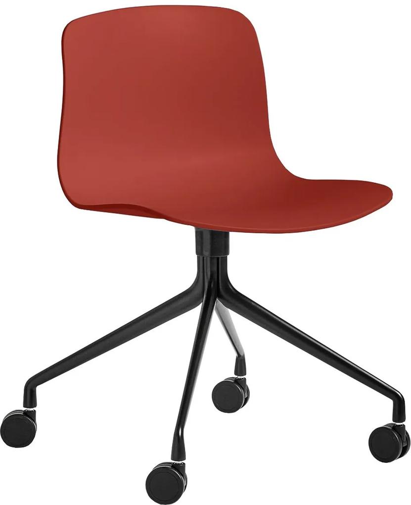 Hay About a Chair AAC14 stoel met zwart onderstel Warm Red