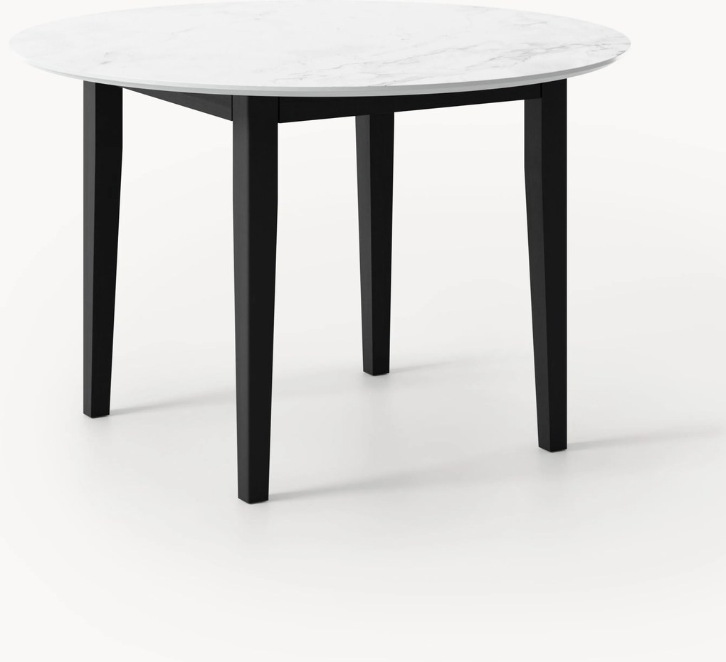 Ronde eetkamertafel Jackson met marmerlook, in verschillende formaten