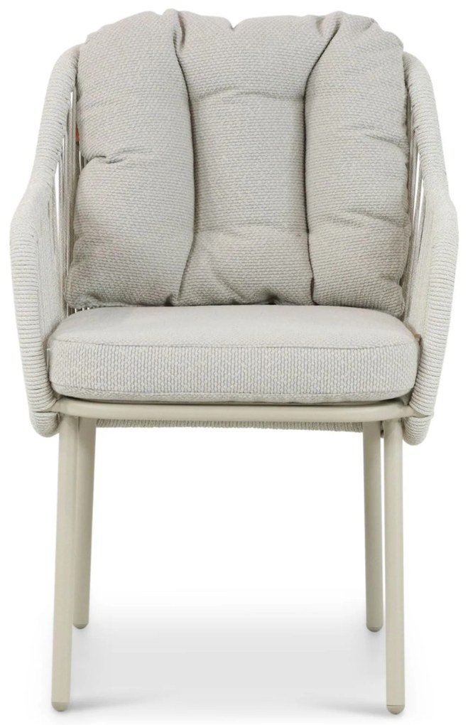 Tuinset 4 personen 180 cm Aluminium/rope Taupe Santika Furniture Santika