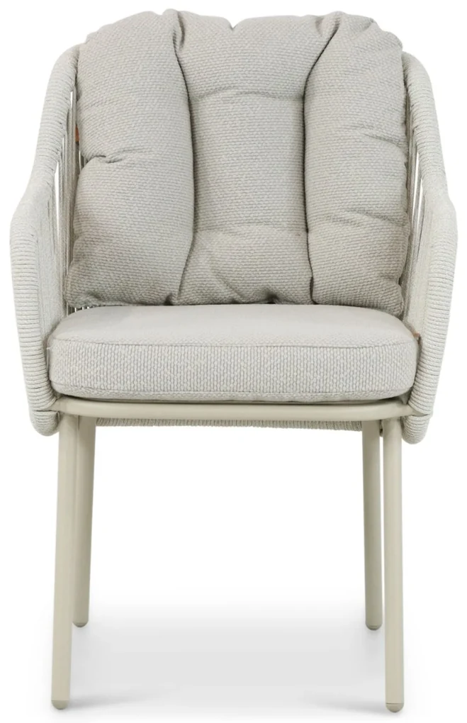 Tuinset 6 personen 220 cm Aluminium/rope Taupe Santika Furniture Sanika