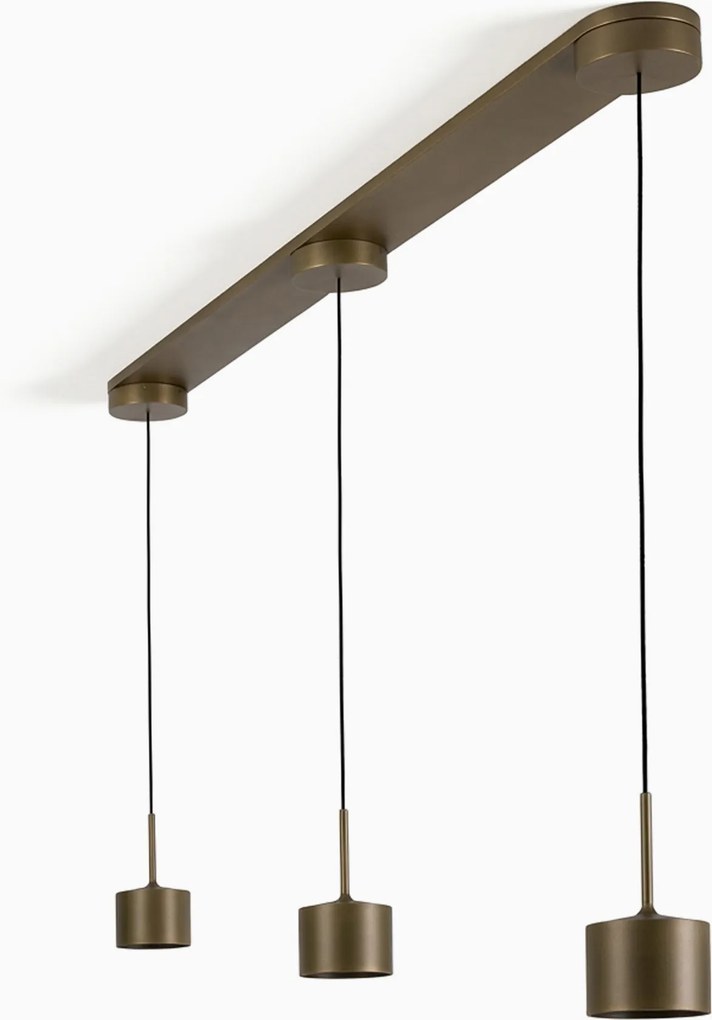 June 3-lichts Hanglamp Brons