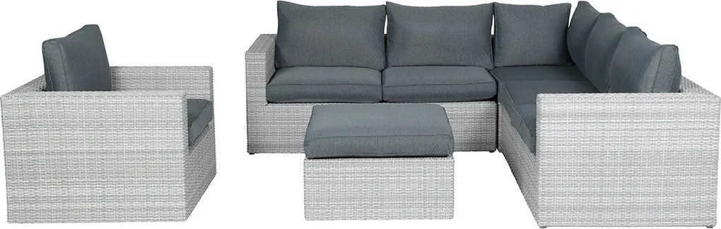 Garden Impressions Bruno loungeset licht grijs incl. lounge stoel