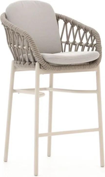 Barkruk tuin | Bellagio  Cupello | Textileen | Taupe | Tuinstoel | Stapelbaar | Kees Smit Tuinmeubelen