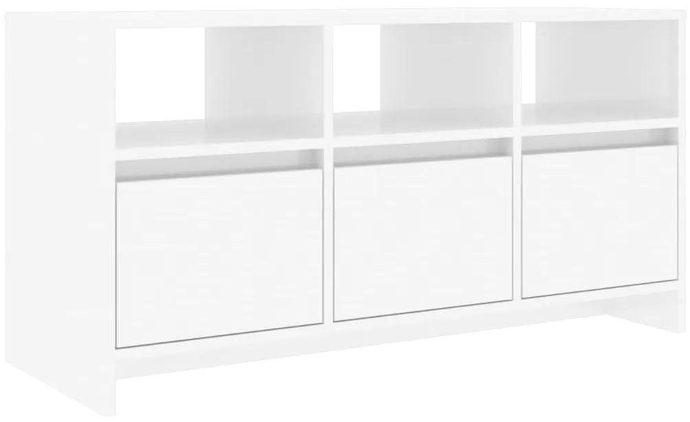 vidaXL Tv-meubel 102x37,5x52,5 cm spaanplaat hoogglans wit