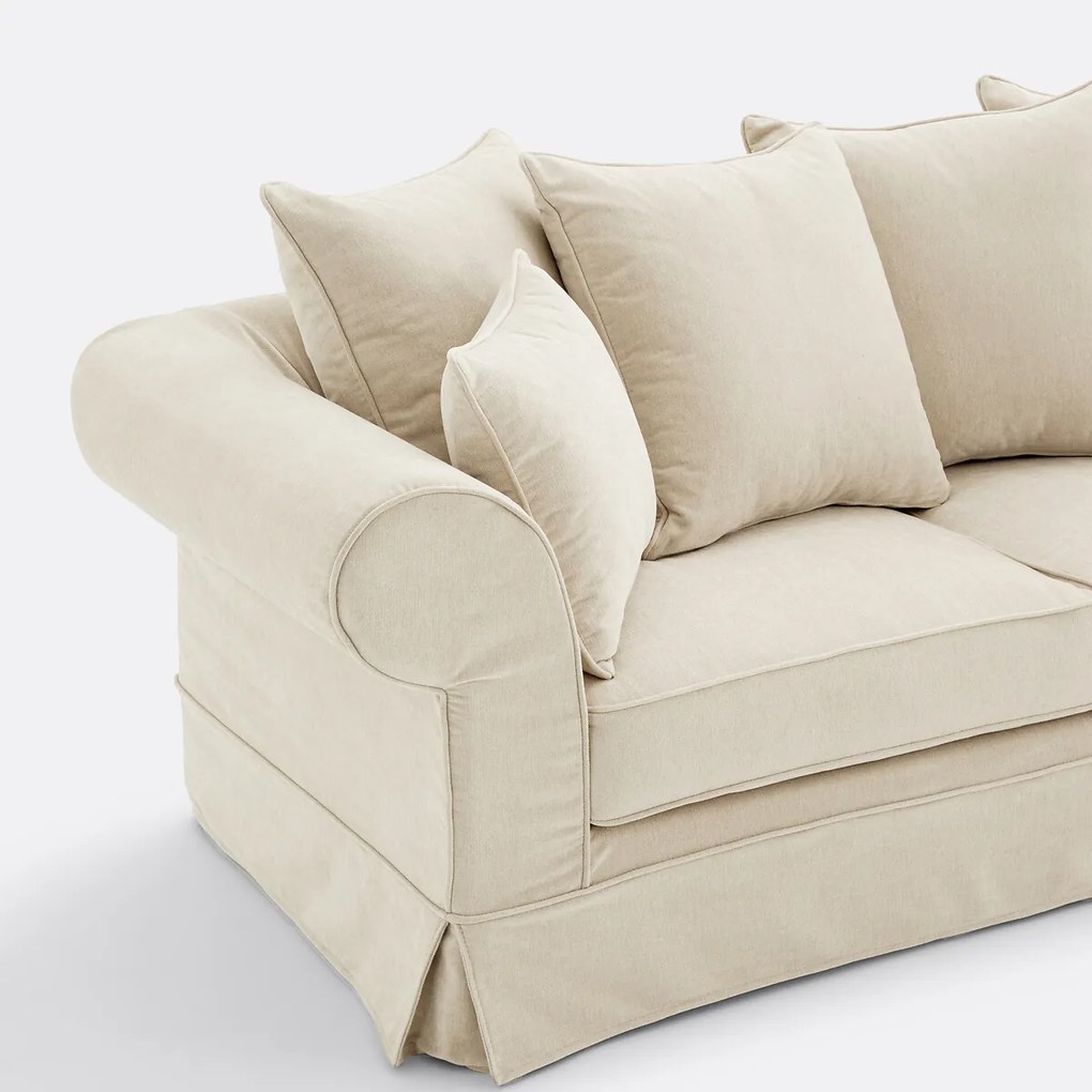 2-, 3- of 4-zitsbank met afneembare hoezen, in gemêleerd polyester, ADELIA