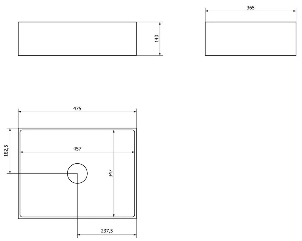 Sapho Formigo betonnen wastafel 47.5x36.5cm geel