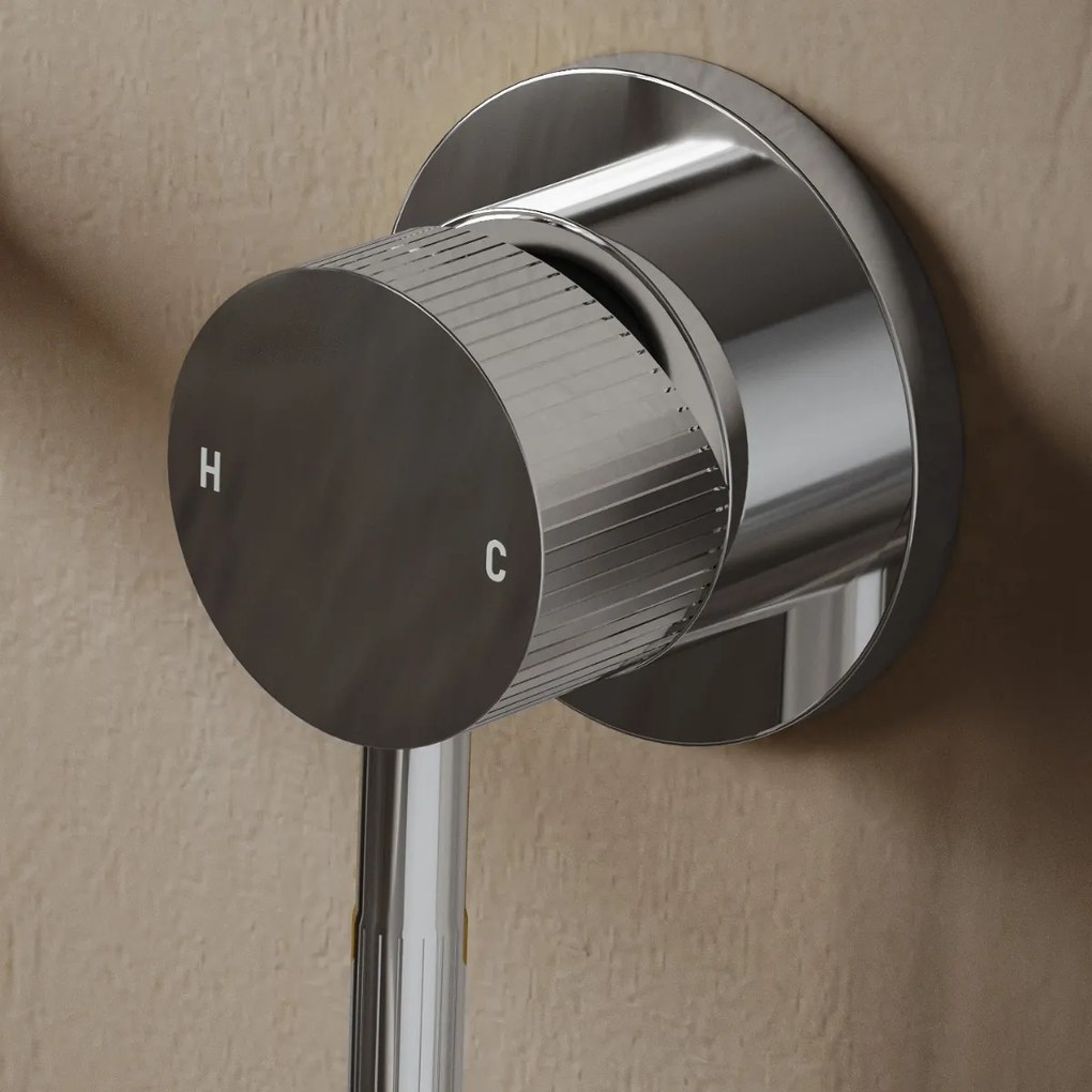Saniclear Talpa Stripes inbouw wastafelkraan chroom