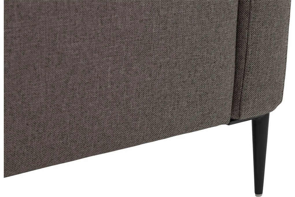 Goossens Key West bruin, stof, 2,5-zits, modern design