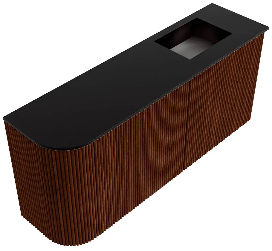 Mondiaz Joya 90cm toiletmeubel ronding links ruby met wastafel faye rechts zonder kraangat urban