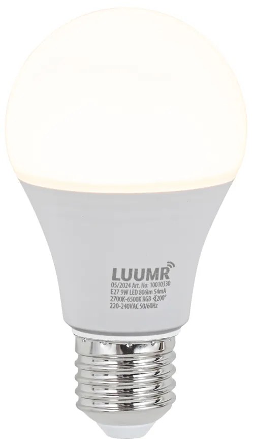 Set van 3 smart E27 dimbare LED lampen A60 9W 806 lm 2700K-6500K incl. Zigbee Smart Hub
