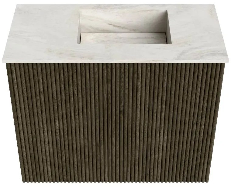 Mondiaz Joya DLux 50cm toiletmeubel shadow met wastafel faye rechts zonder kraangat ostra