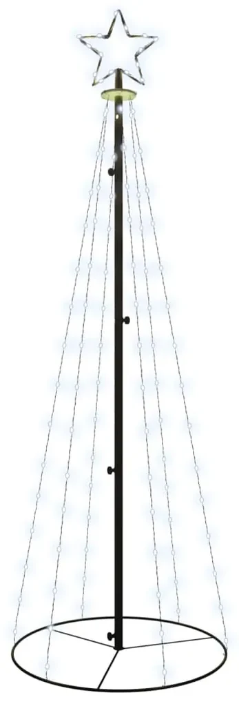 vidaXL Kegelkerstboom 108 LED's koudwit 70x180 cm