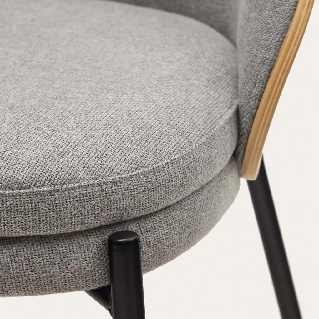 Kave Home Eamy Eetkamerstoel Met Houten Rugleuning Naturel