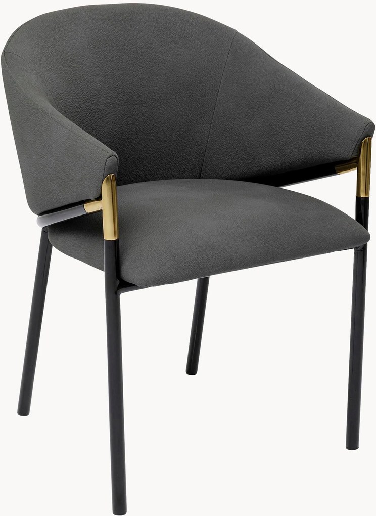 Kunstleren eetstoelen Boulevard met armleuningen, 2-delig