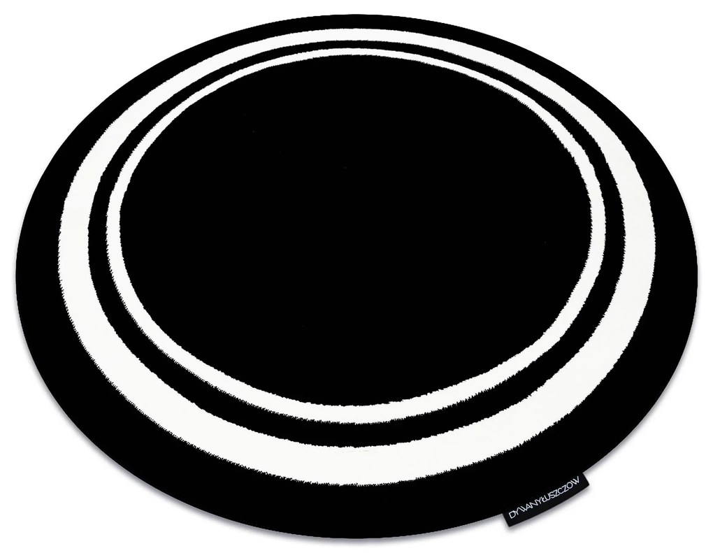 Tapijt HAMPTON Border rond kader zwart