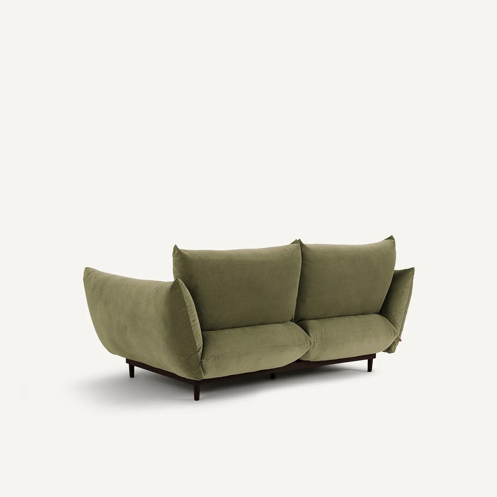 3-zits compacte bank in stoned fluweel, VITORIA